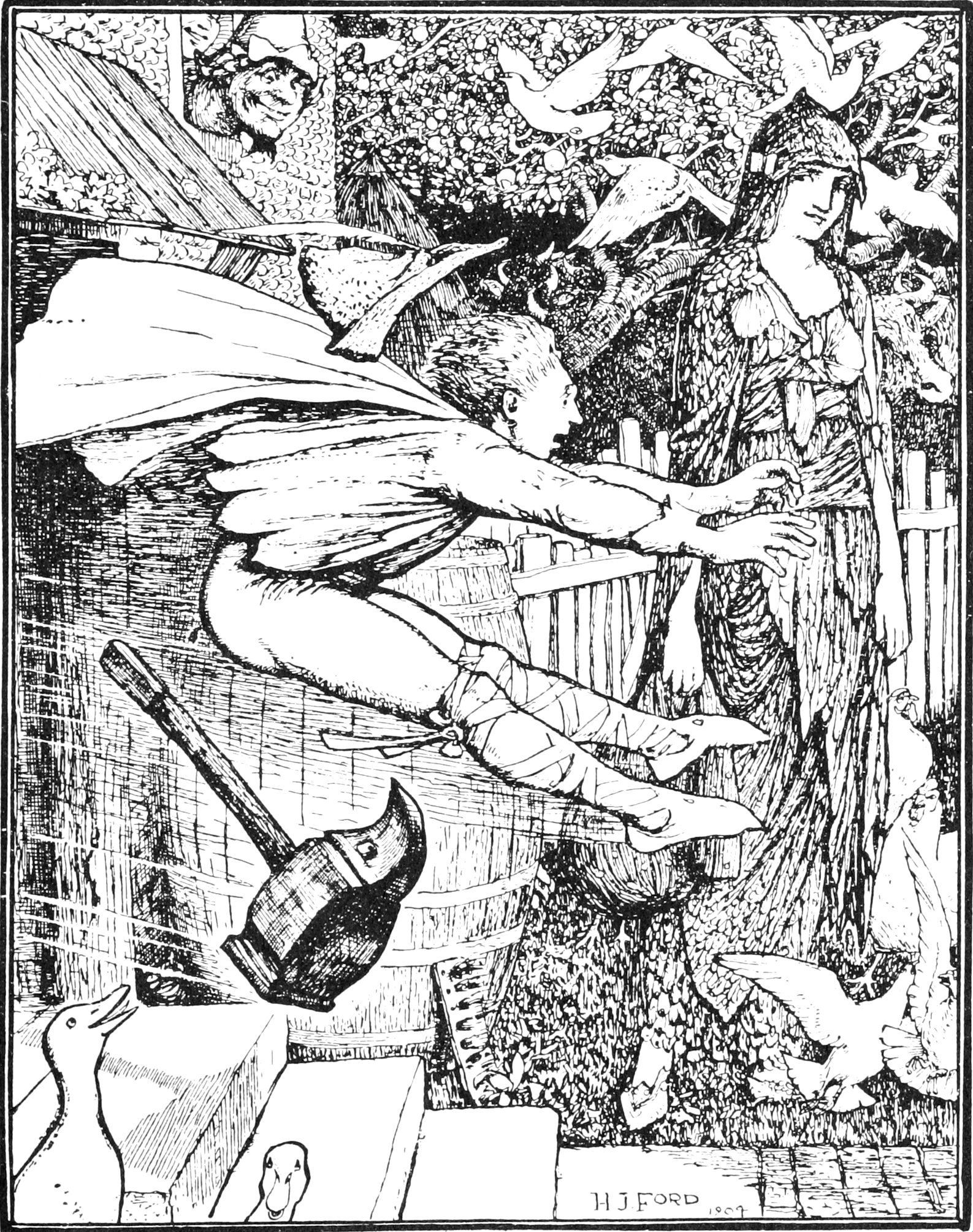 Undescribed: the plate the transcription carries as Brown fairy book - inset illustration at page 195.png. An image pass replaces this by looking at the picture.