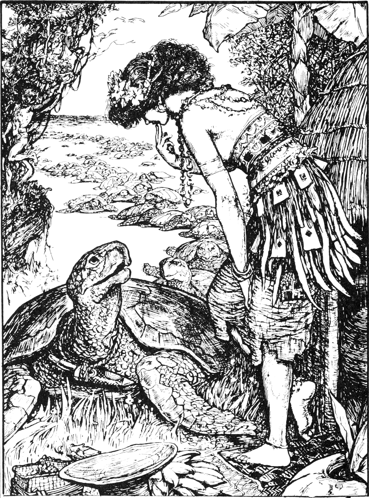 Undescribed: the plate the transcription carries as Brown fairy book - inset illustration at page 108.png. An image pass replaces this by looking at the picture.