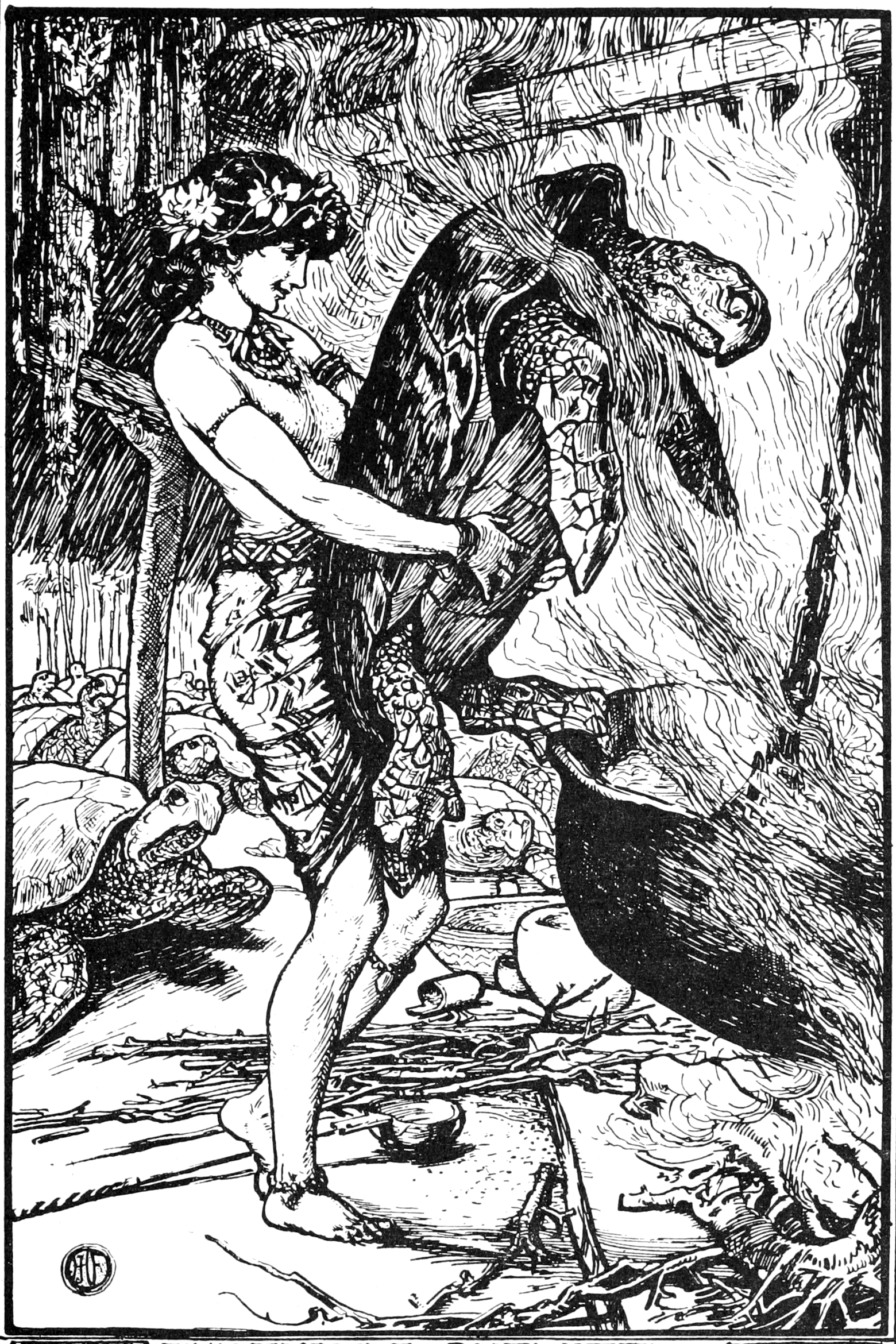 Undescribed: the plate the transcription carries as Brown fairy book - illustration facing page 110.png. An image pass replaces this by looking at the picture.