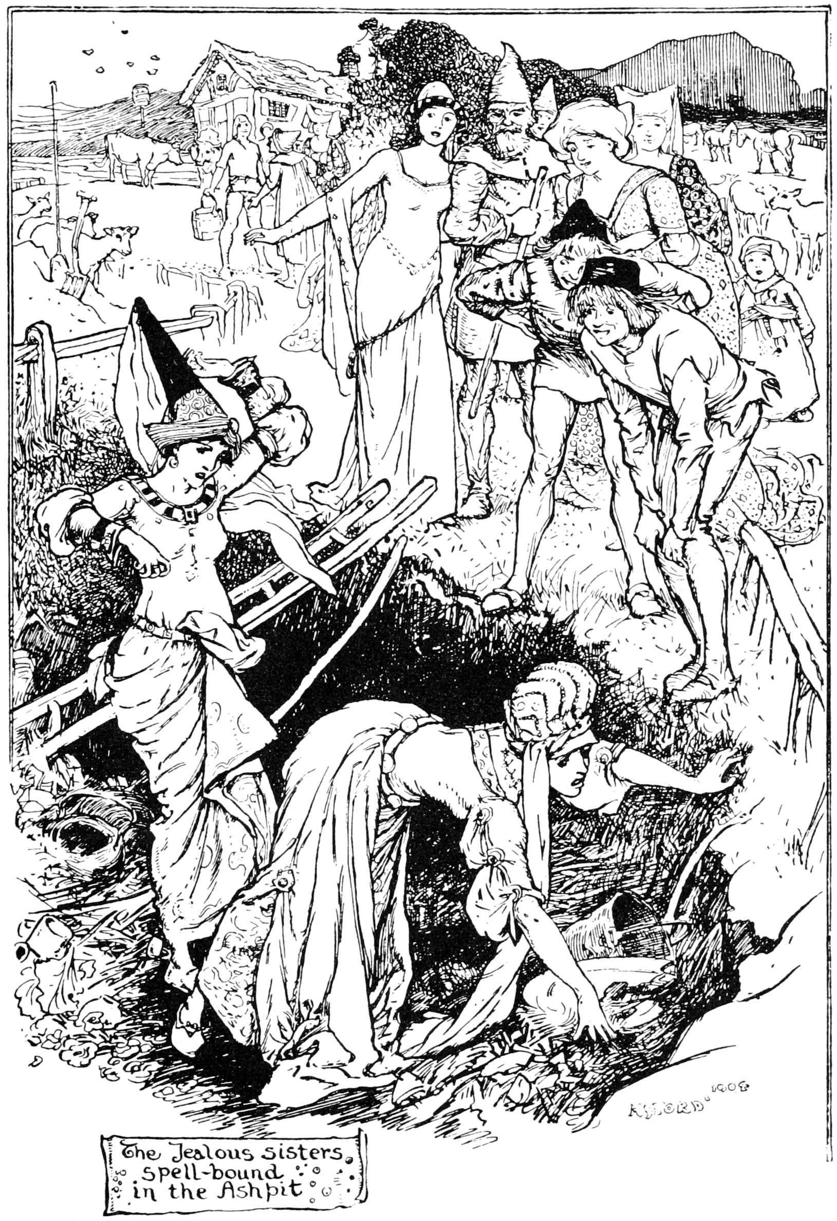 The Jealous sisters spell-bound in the Ashpit