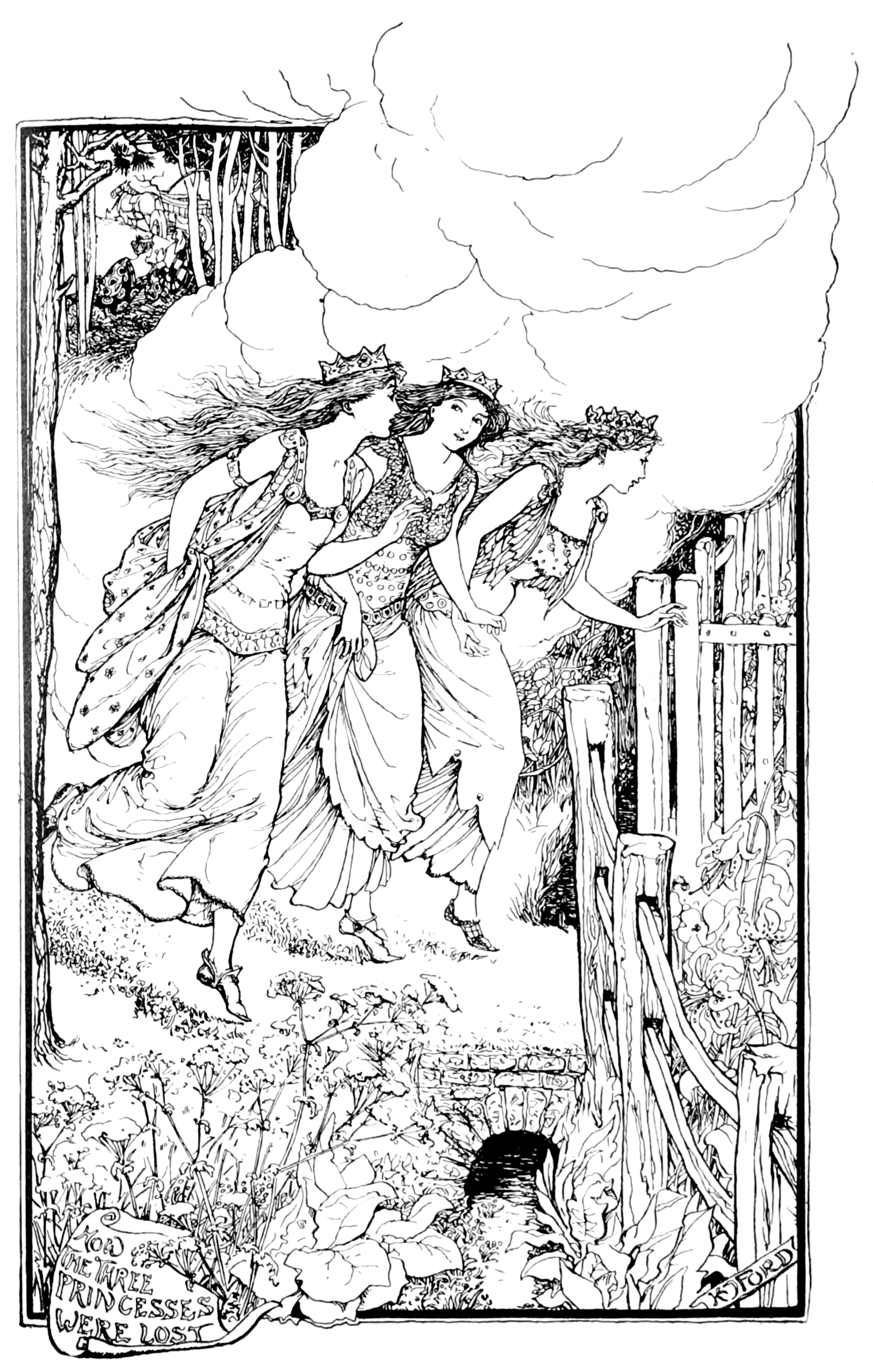 Undescribed: the plate the transcription carries as The Grey Fairy Book - To face page 104.png. An image pass replaces this by looking at the picture.