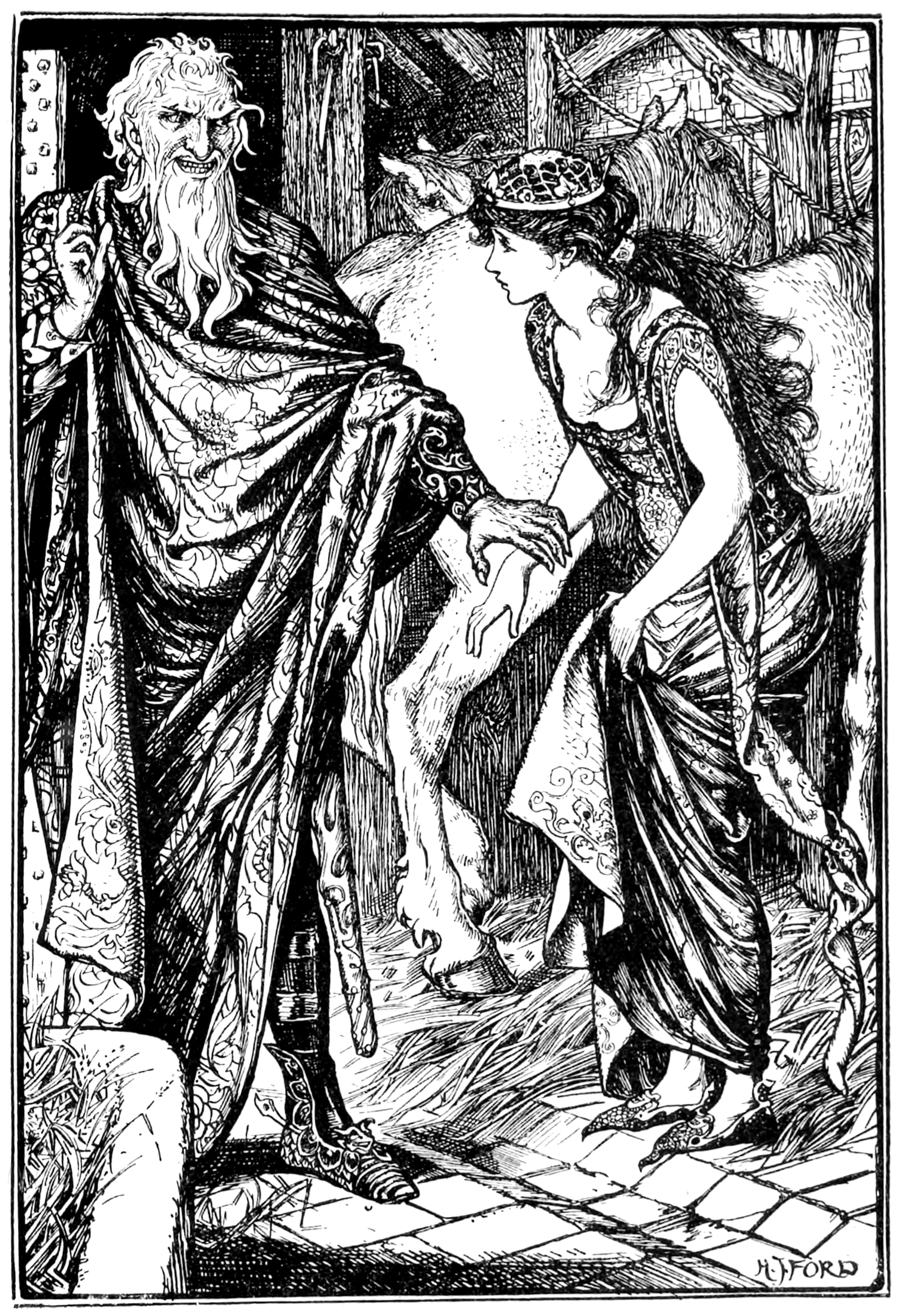Undescribed: the plate the transcription carries as The Grey Fairy Book - To face page 334.png. An image pass replaces this by looking at the picture.