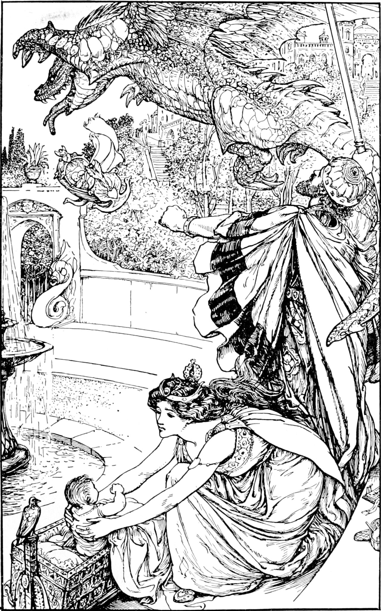Undescribed: the plate the transcription carries as The olive fairy book - plate facing page 028.png. An image pass replaces this by looking at the picture.