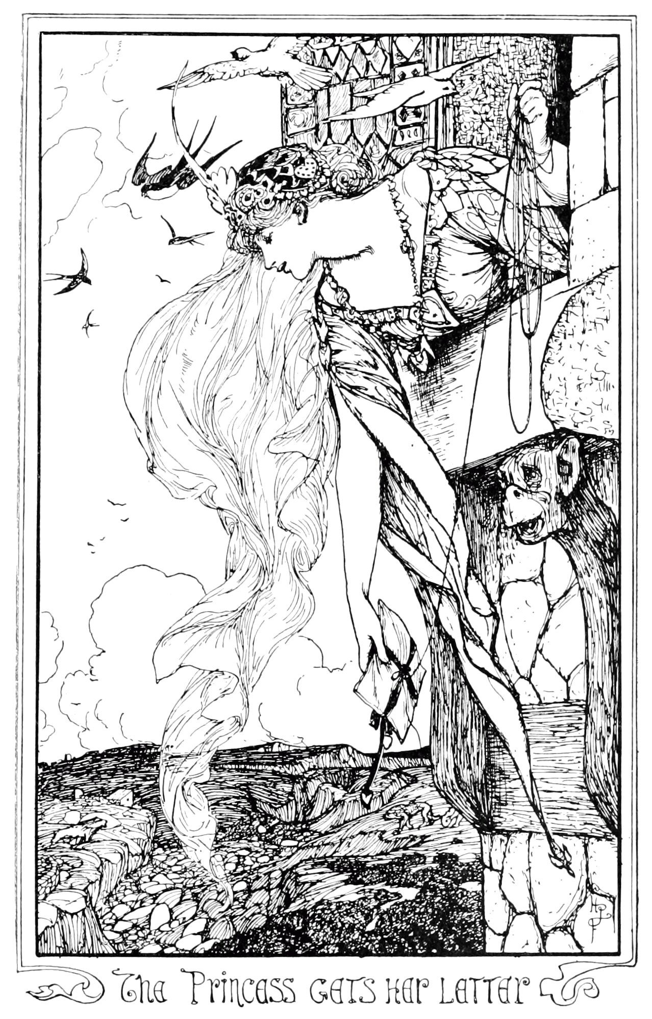 Undescribed: the plate the transcription carries as The Olive Fairy Book - to face p 200.png. An image pass replaces this by looking at the picture.