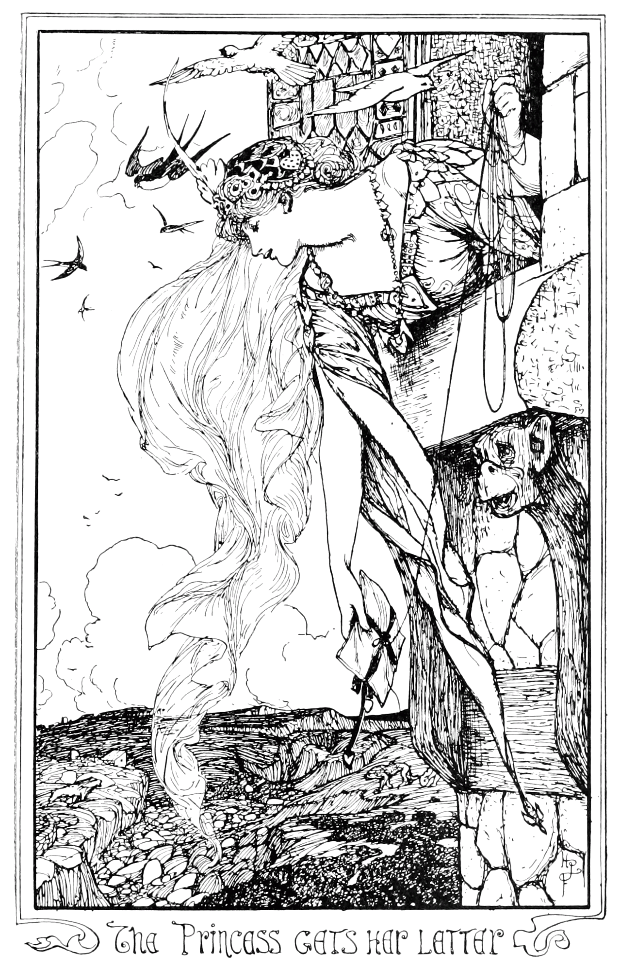 Undescribed: the plate the transcription carries as The Olive Fairy Book - to face p 200.png. An image pass replaces this by looking at the picture.