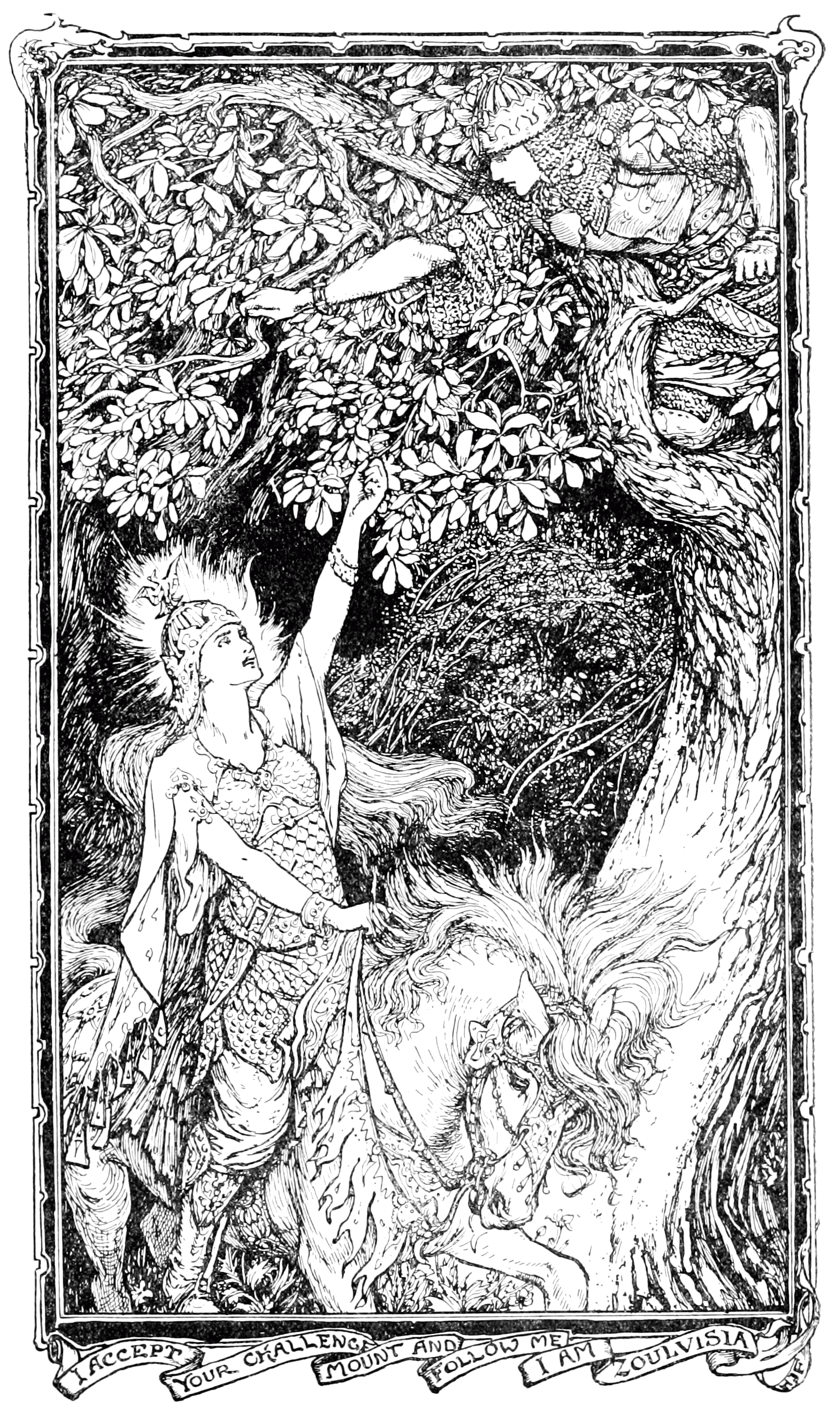 Undescribed: the plate the transcription carries as The Olive Fairy Book - to face p 218.png. An image pass replaces this by looking at the picture.