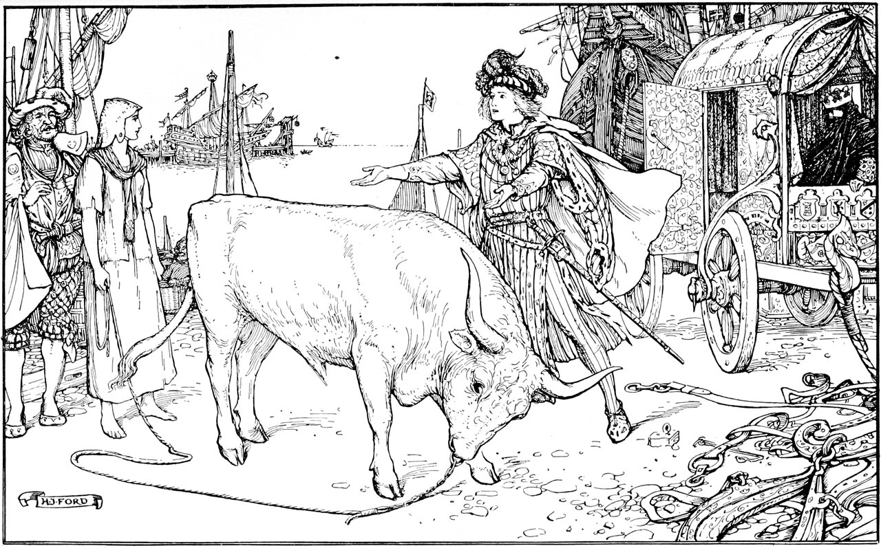 Undescribed: the plate the transcription carries as The olive fairy book - plate facing page 038.png. An image pass replaces this by looking at the picture.