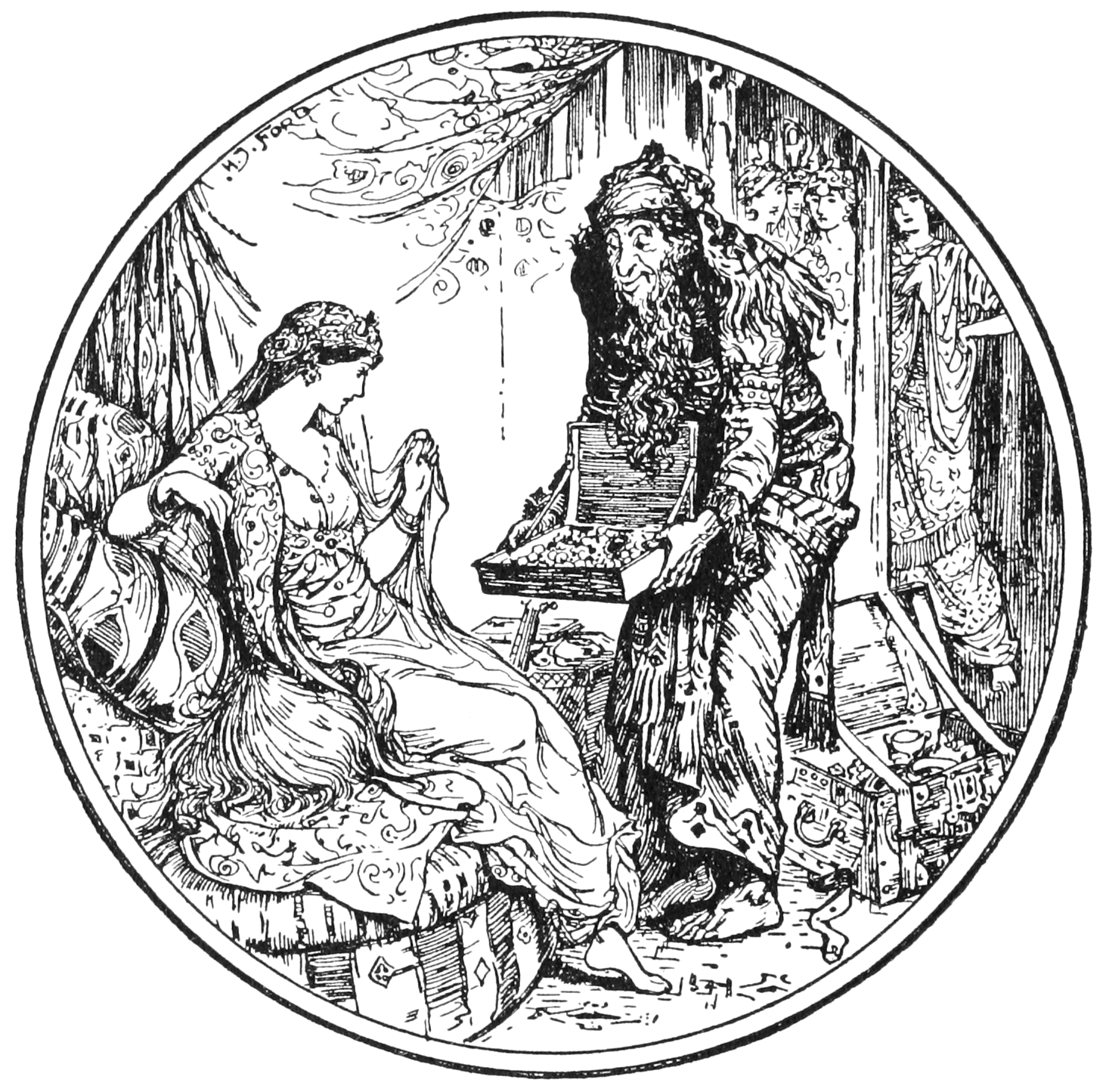 Undescribed: the plate the transcription carries as The Orange Fairy Book - Page 136.png. An image pass replaces this by looking at the picture.