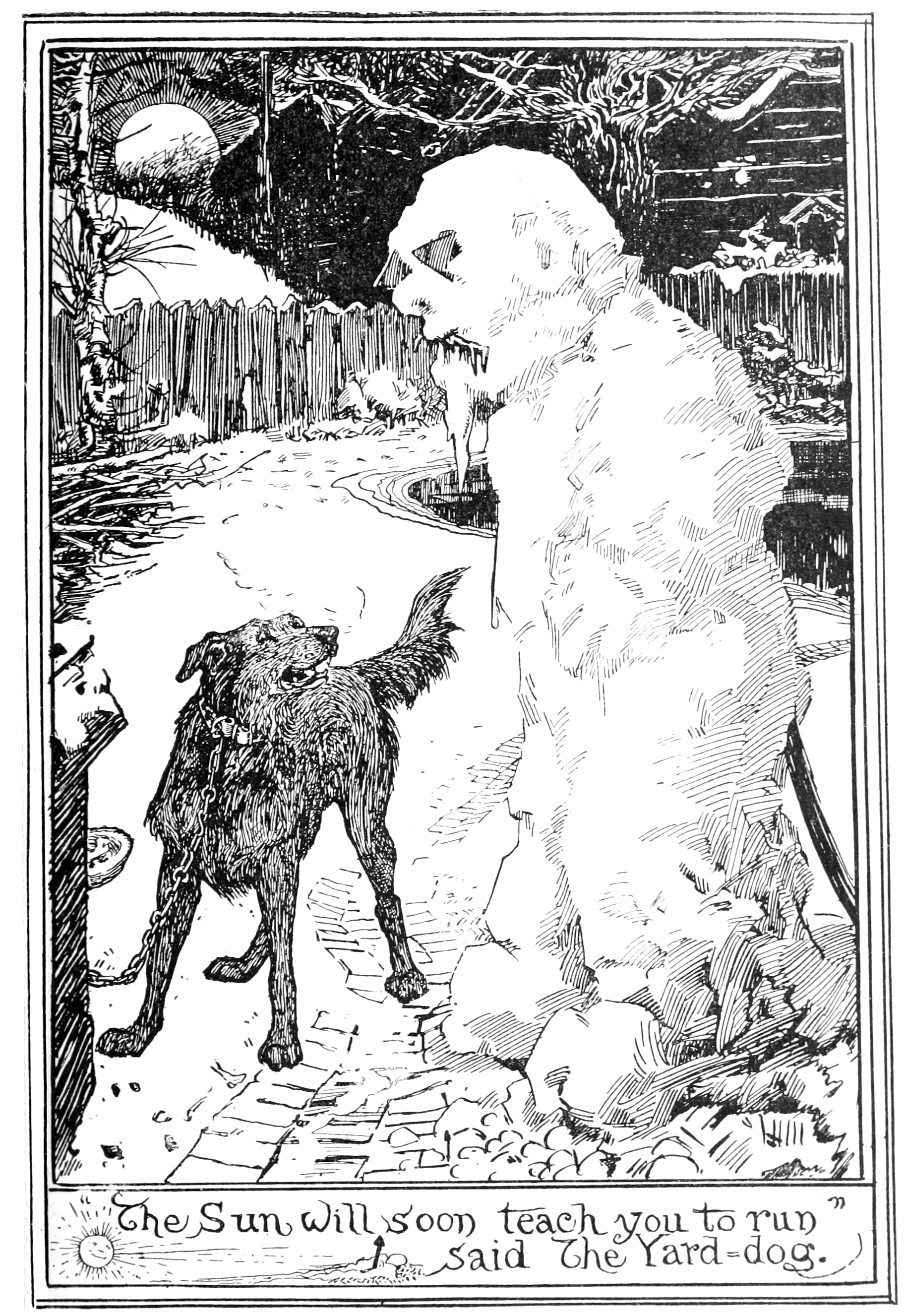 black and white illustration of a woman kneeling down by a thorny plant with two buds and a budless stem between them, holding the bud she’s just picked up to her mouth. She wears a long kirtle with a decorative shirt under it and has a slim crown which has a heart in the front and wings coming off the heart in her long wavy hair. Above her (possibly in her thoughts) is a baby in the branches of a tree.