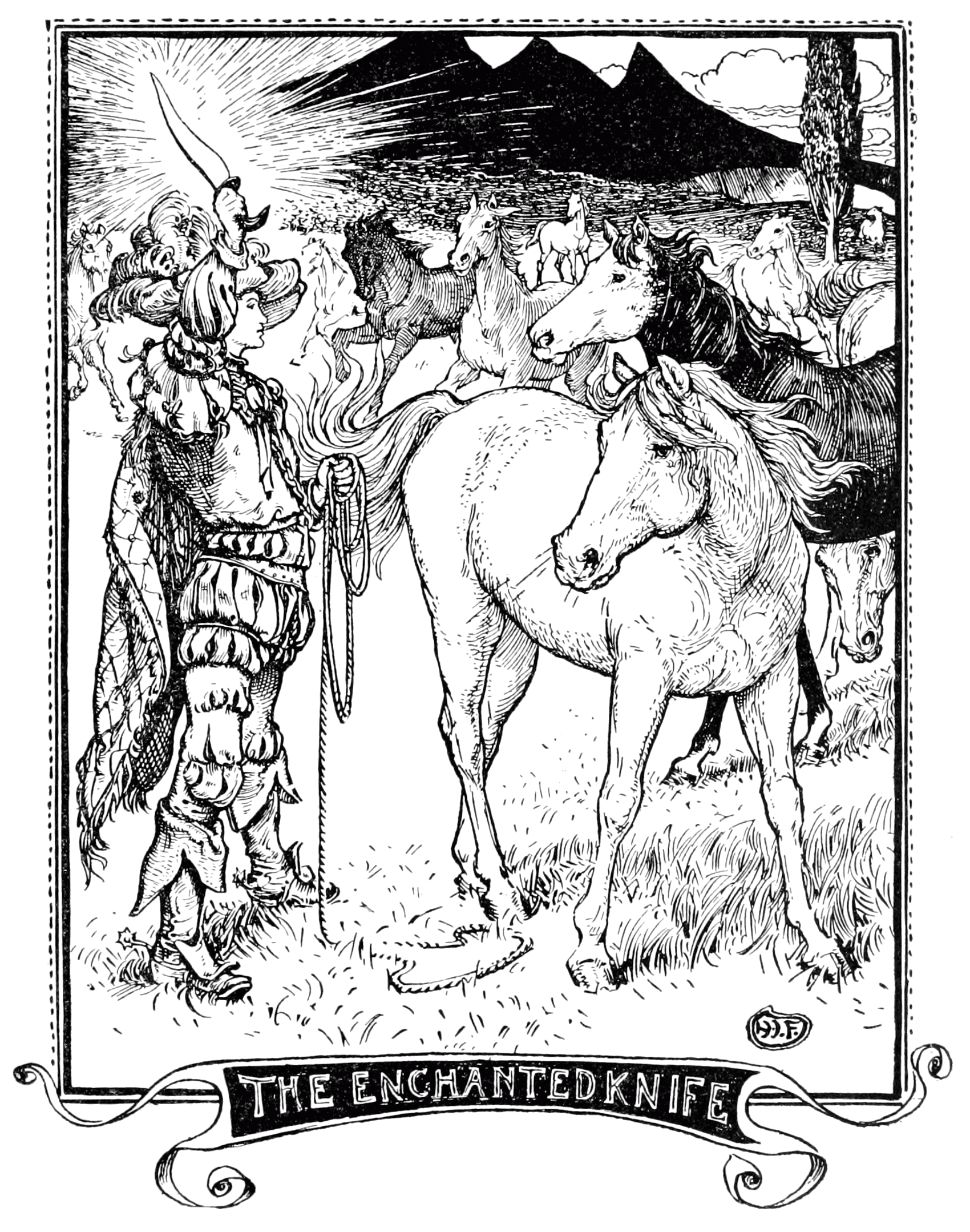 Undescribed: the plate the transcription carries as The Violet Fairy Book - Page 203.png. An image pass replaces this by looking at the picture.